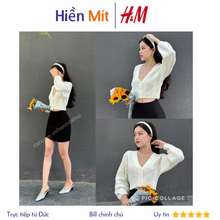 Đức - Áo Khoác Cardigan Len Dày Tay Phồng 