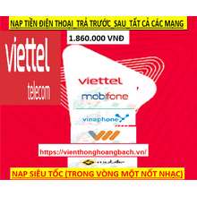 [HCM]Nạp TIỀN VIỄN THÔNG 1.860.000 VNĐ - 