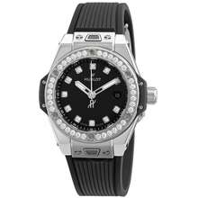 Hublot Big Bang One Click Steel Diamonds Automatic Black Dial Ladies Watch 485 Sx 1270 Rx 1204