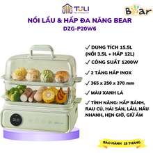 Nồi hấp và nấu lẩu điện DZG-P20W6