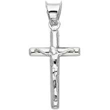 14K White Gold Crucifix Cross Charm Pendant