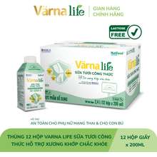 Thùng 12 hộp Värna Life sữa tươi công