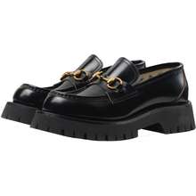 Giày Lười Nữ Women s Leather Lug Sole