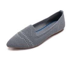 Womens Pointed Toe Flats Knit Dress Shoes Comfort 