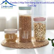 Combo 3 Hộp Tròn Đựng Gia Vị Lock & Lock