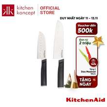 Bộ Dao 2 Món Santoku Classic Bằng Thép