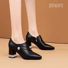 Boots Thời Trang Nữ Da Vân Gót Trụ Ro609