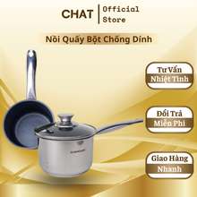 Nồi Quấy Bột Chống Dính Inox 14Cm Đáy