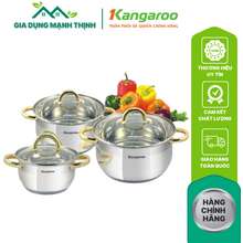 Bộ 3 Nồi Inox Cao Cấp 5 Lớp Kg866 - Gia