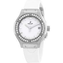 Hublot Classic Fusion Quartz Diamond White Dial Ladies Watch 581 Ne 2010 Rw 1204