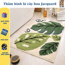 Thảm Hình Lá Cây Hoa Jacquard Sang Trọng,