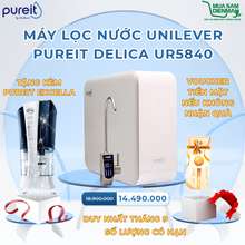 Unilever (Miễn Phí Lắp Đặt) Máy Lọc Nước Âm Tủ Bếp Unilever Pureit Delica Ur5840- Công Suất Lọc 2L/ Phút - Hàng Chính Hãng