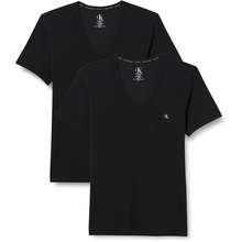 Calvin Klein Men 39 S 2 Pack V Neck T Shirt Black L