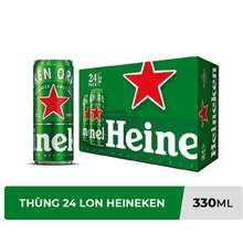 Thùng 24 Lon Bia Xanh - 330ml/1Lon - Hoa Yên