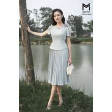 Đầm peplum hở giọt nước tùng dập