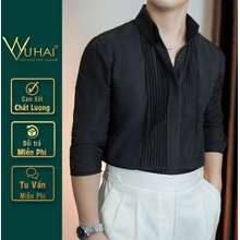 Áo Sơ Mi Nam Xếp Ly Cổ Button Down Màu