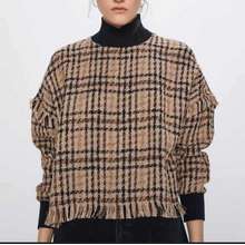 Áo Cổ Lọ Tweed sz XS new