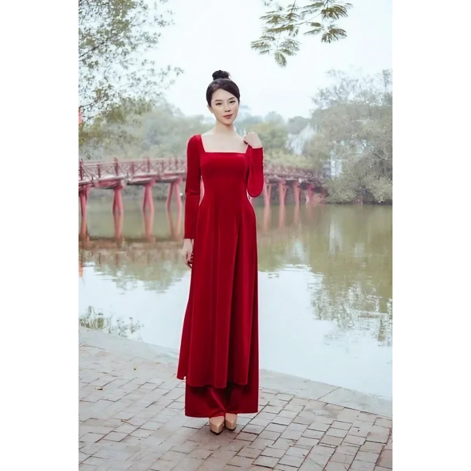 ao dai co vuong tay lo