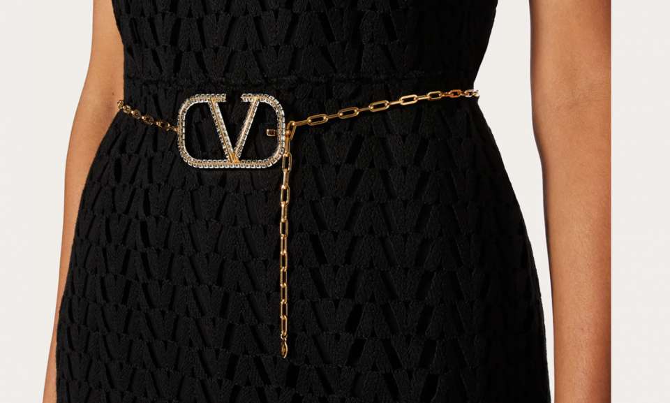 that lung valentino VLOGO SIGNATURE CHAIN BELT